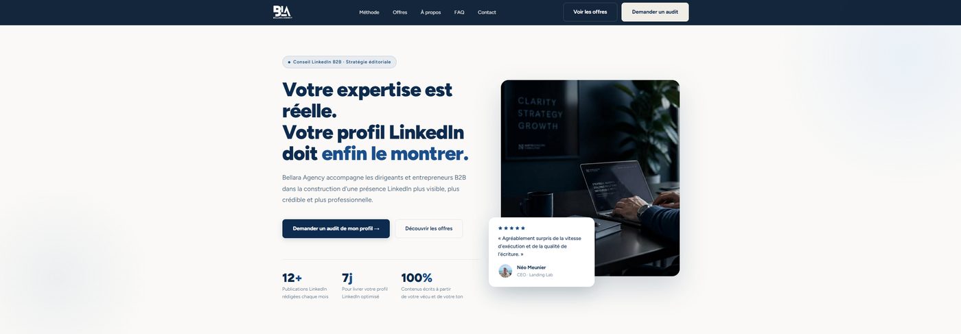 Bellara Agency — Stratégie LinkedIn B2B