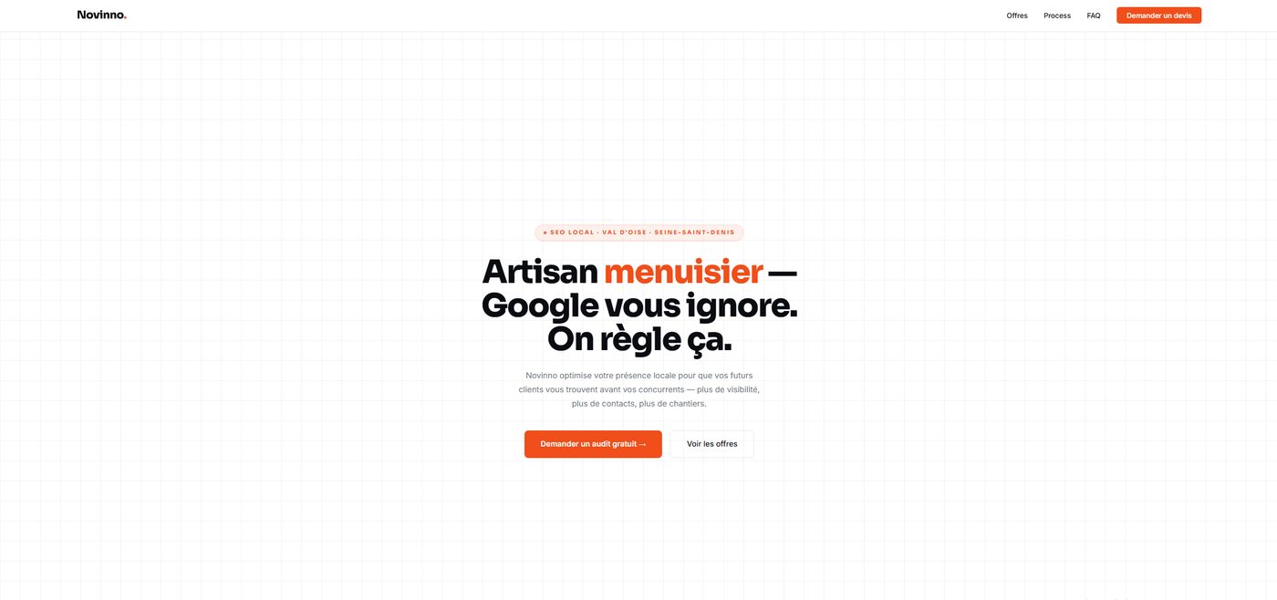 Novinno — SEO local pour artisans