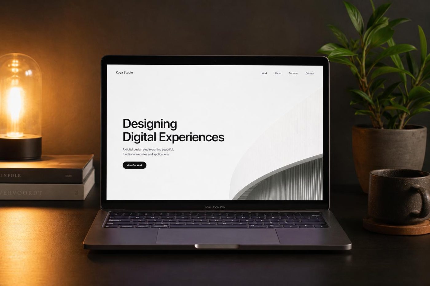 Site web premium sur MacBook