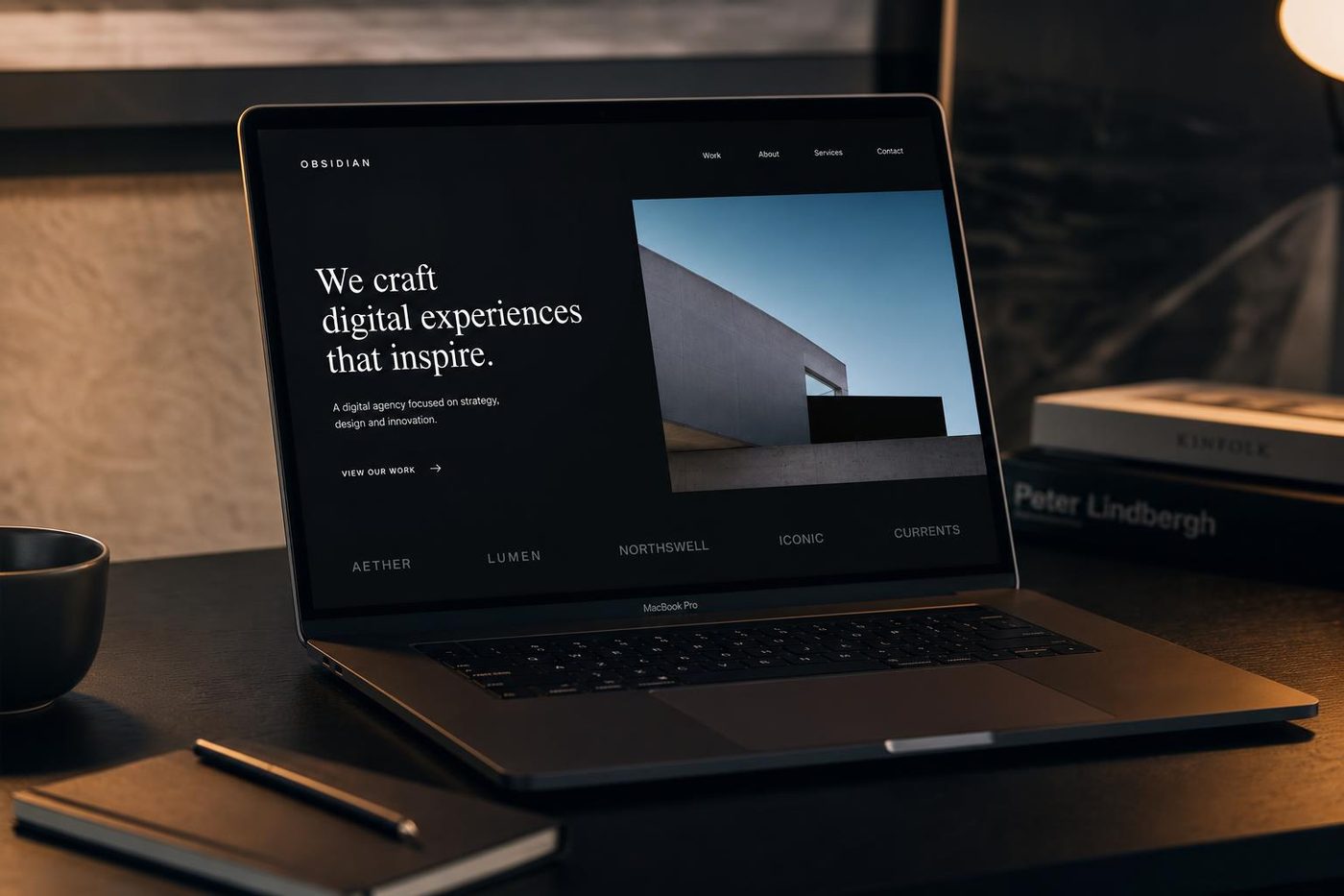 Site web premium sur MacBook