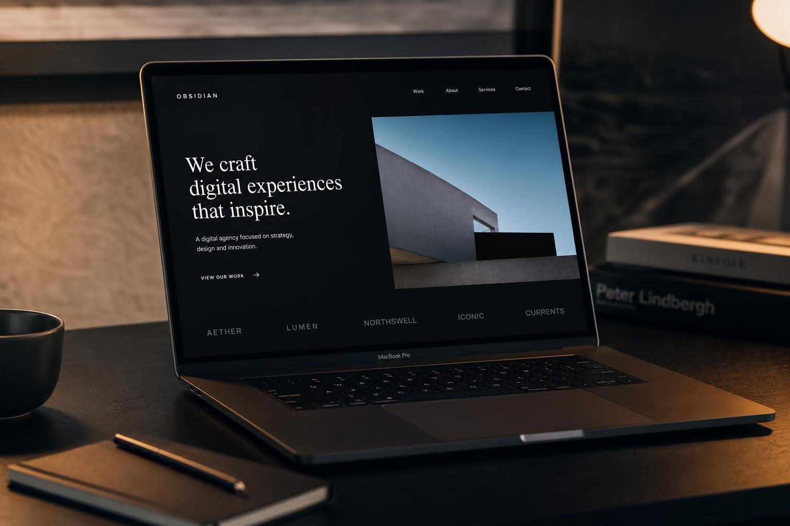 Site web premium sur MacBook